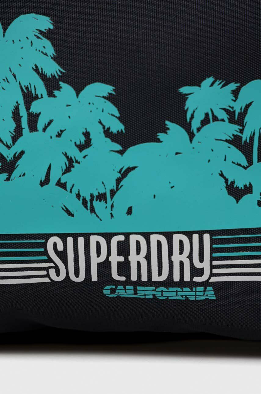 Superdry Batoh dámský tmavomodrá barva velký s potiskem - Pepit.cz