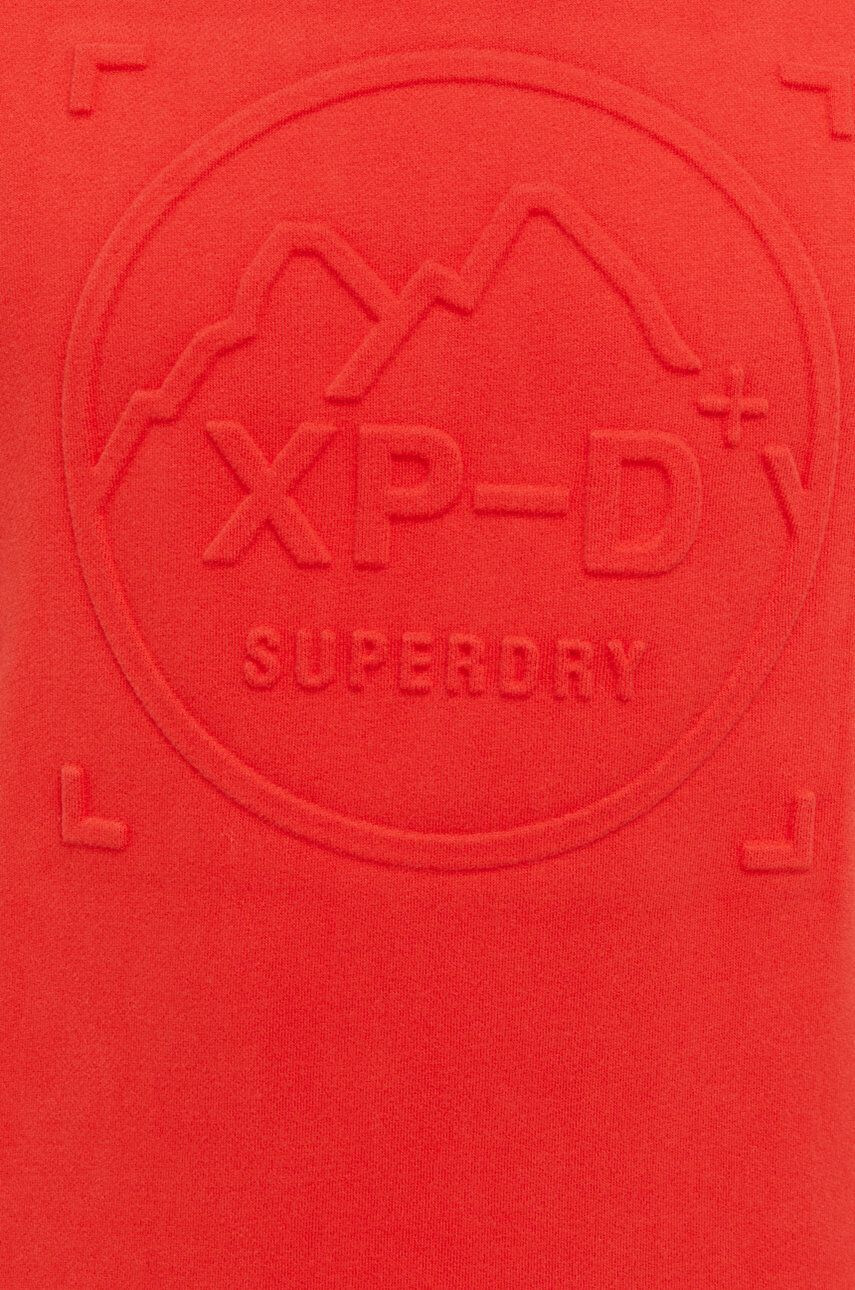 Superdry Bavlněná mikina pánská červená barva s potiskem - Pepit.cz