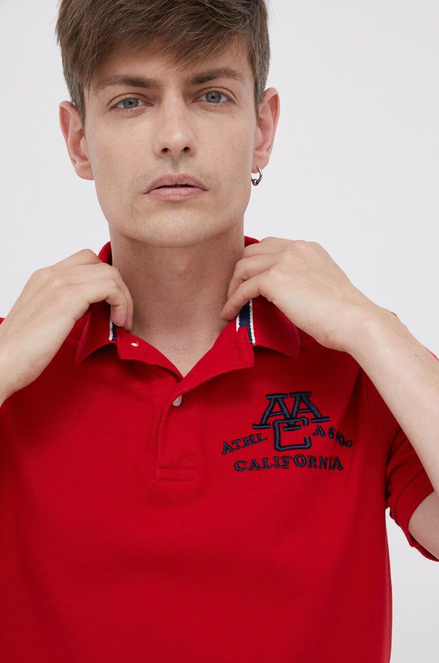 Superdry Bavlněné polo tričko červená barva hladký - Pepit.cz