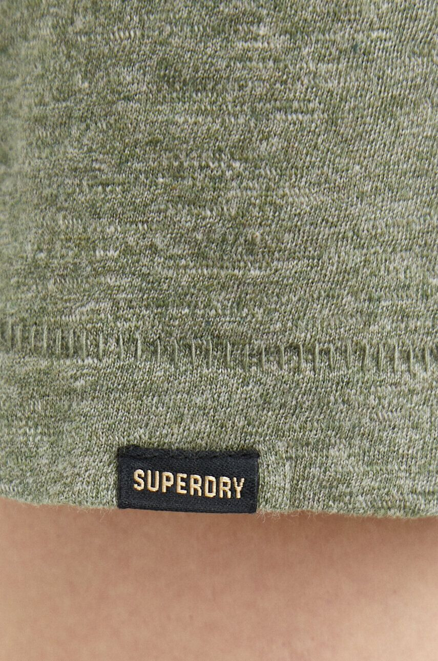 Superdry Bavlněné tričko zelená barva - Pepit.cz