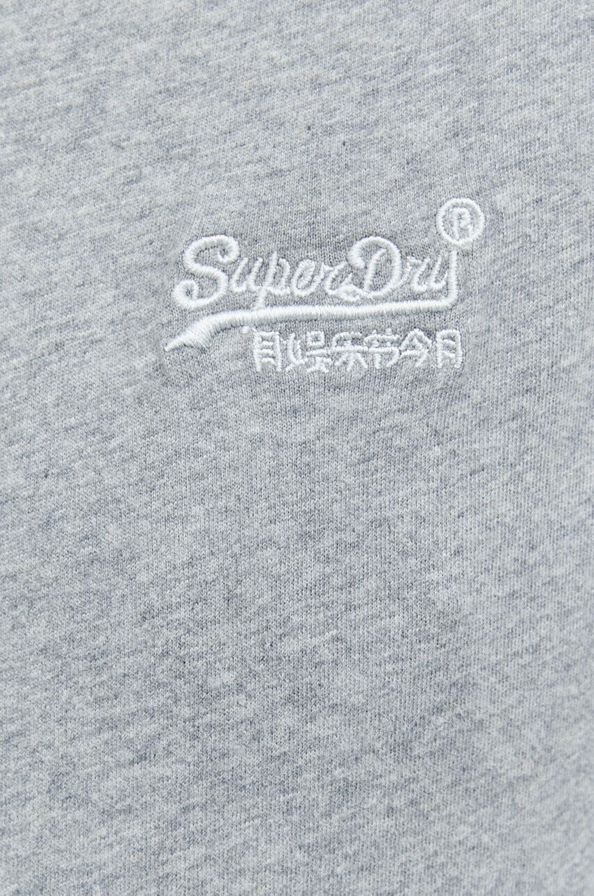 Superdry Bavlněné tričko šedá barva s aplikací - Pepit.cz