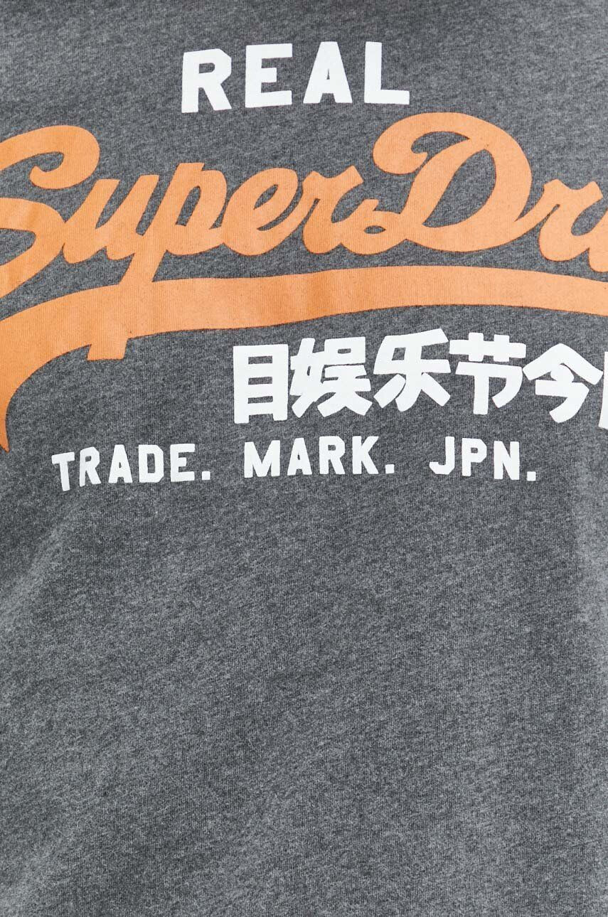 Superdry Bavlněné tričko s dlouhým rukávem zelená barva s aplikací - Pepit.cz