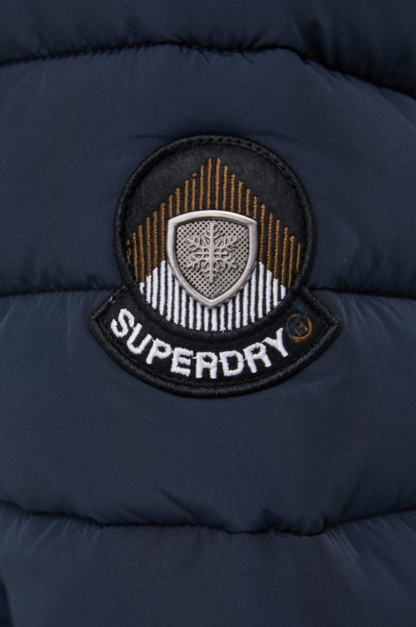 Superdry Bunda dámská tmavomodrá barva zimní - Pepit.cz