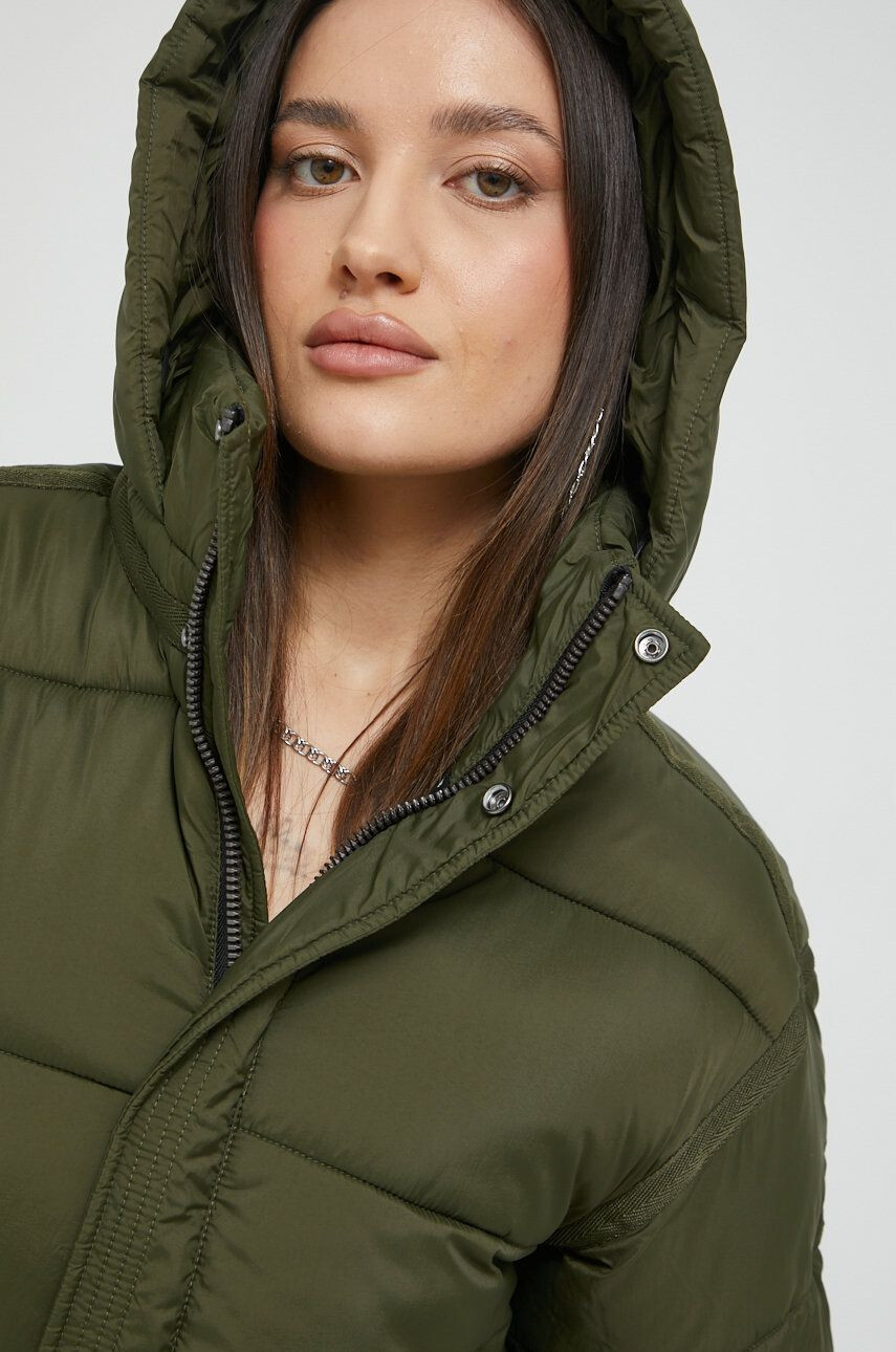 Superdry Bunda dámská zelená barva zimní oversize - Pepit.cz