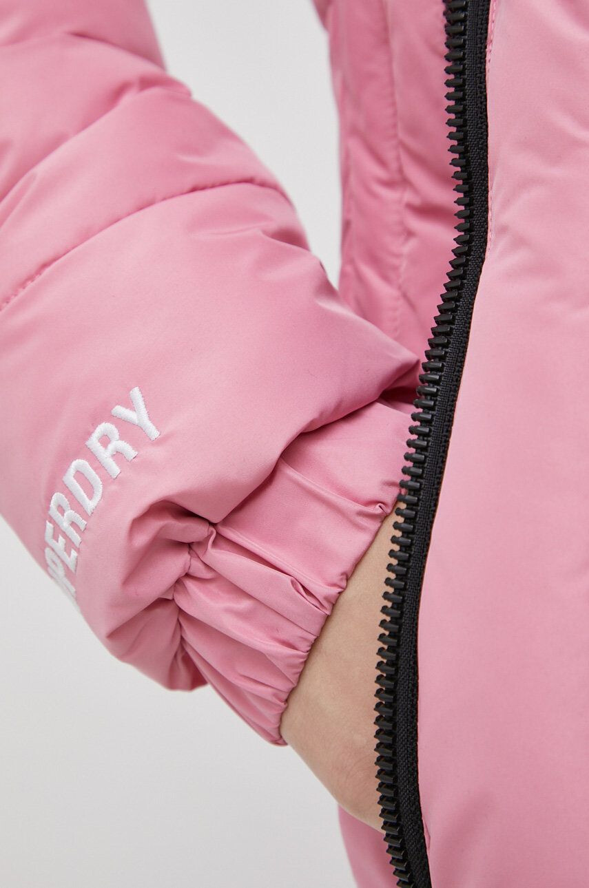 Superdry Bunda dámská růžová barva zimní - Pepit.cz