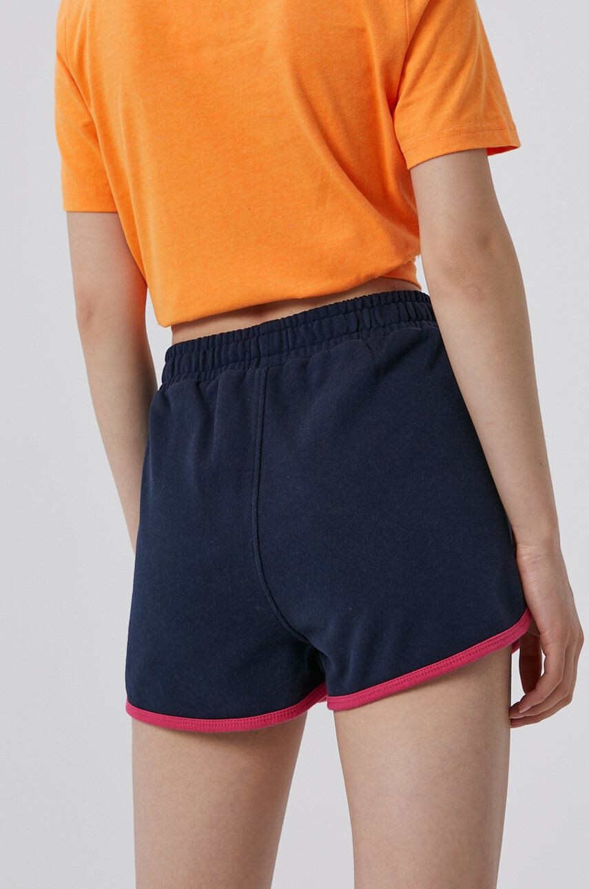 Superdry Kraťasy dámské tmavomodrá barva hladké medium waist - Pepit.cz