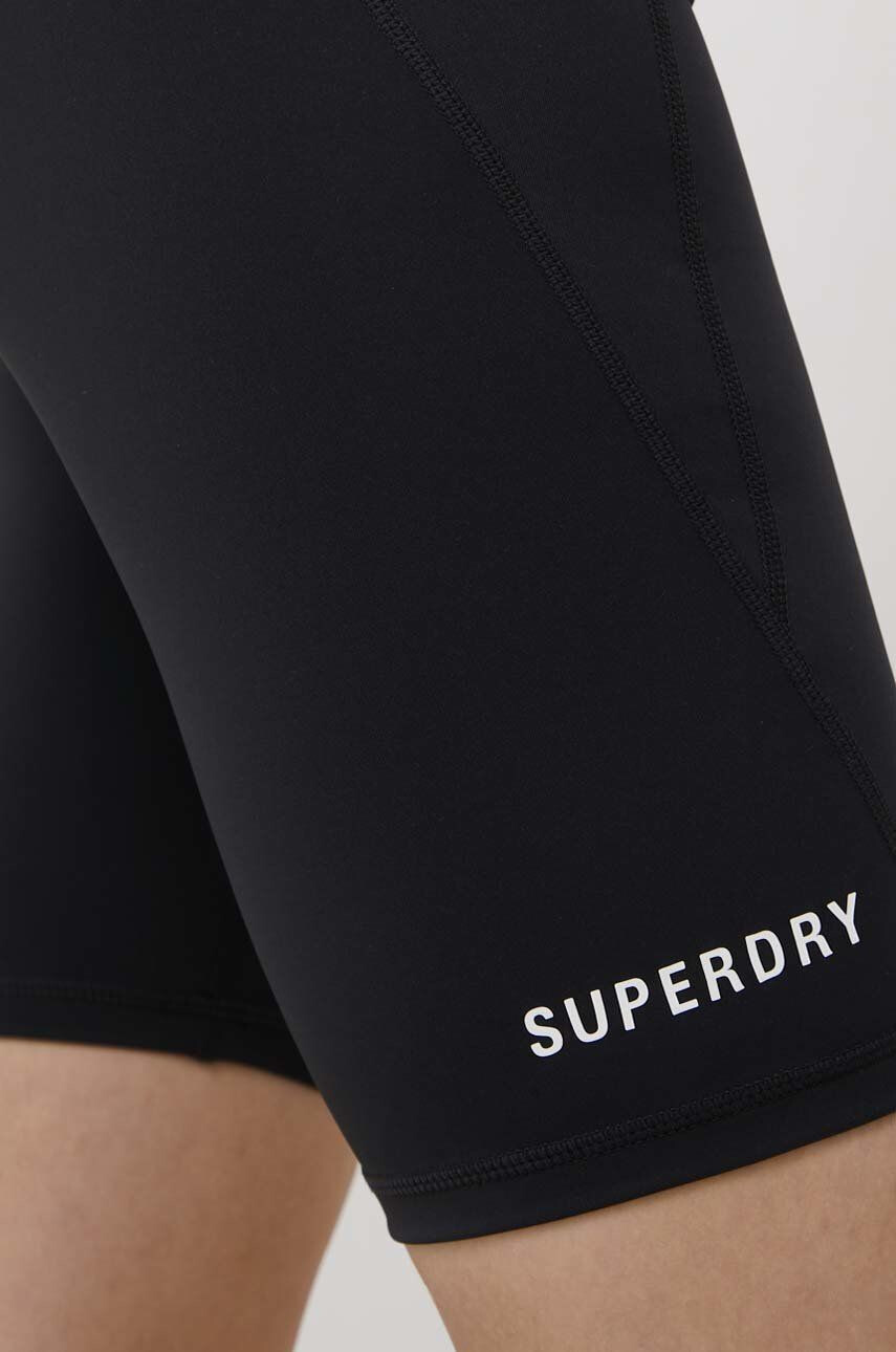 Superdry Kraťasy dámské červená barva hladké high waist - Pepit.cz