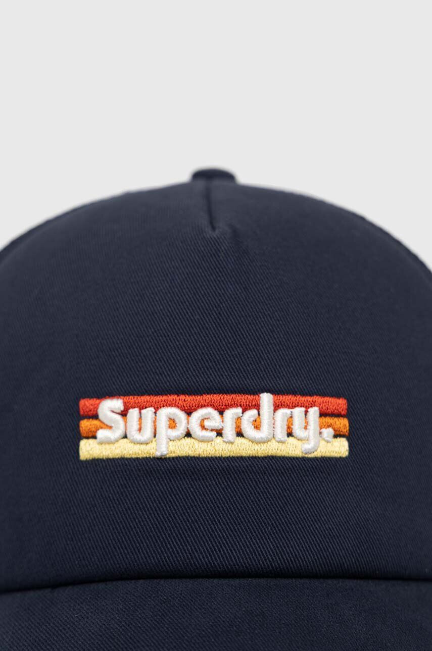 Superdry Kšiltovka tmavomodrá barva s aplikací - Pepit.cz