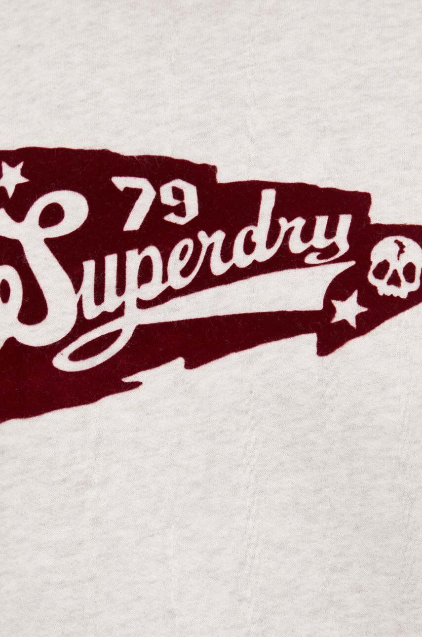 Superdry Mikina pánská béžová barva melanžová - Pepit.cz