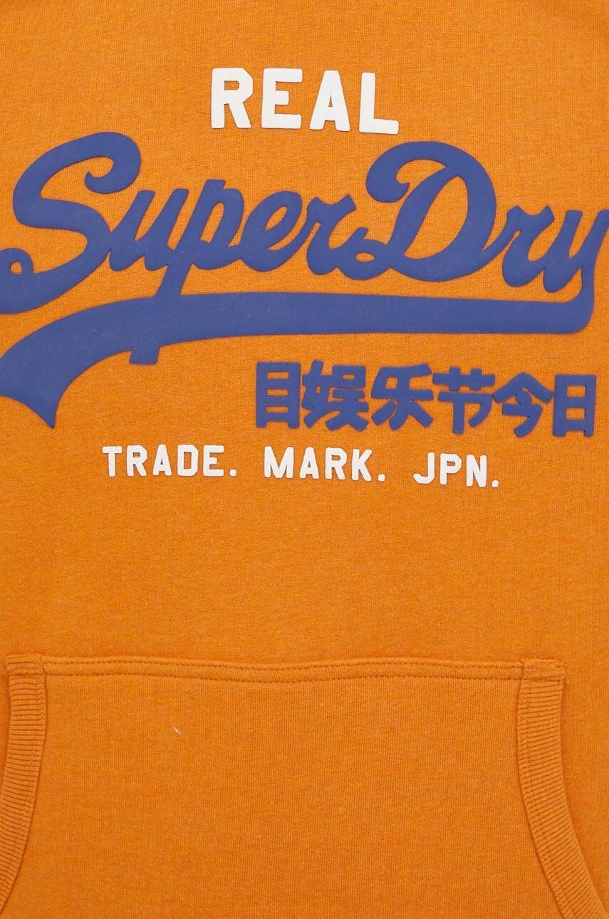 Superdry Mikina pánská oranžová barva s potiskem - Pepit.cz