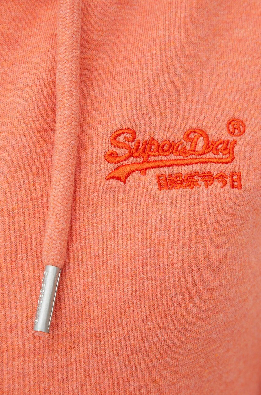 Superdry Mikina dámská oranžová barva s aplikací - Pepit.cz