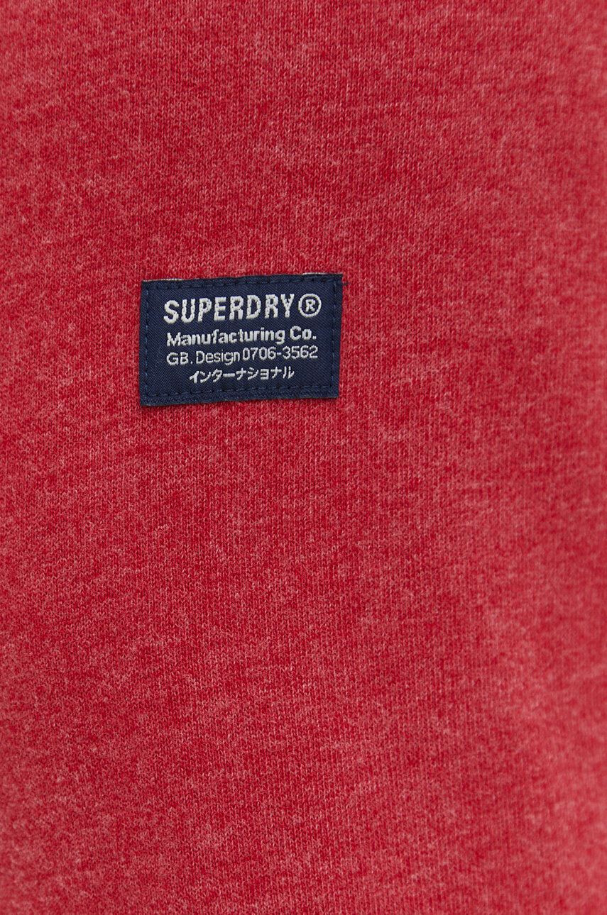 Superdry Mikina pánská červená barva s potiskem - Pepit.cz