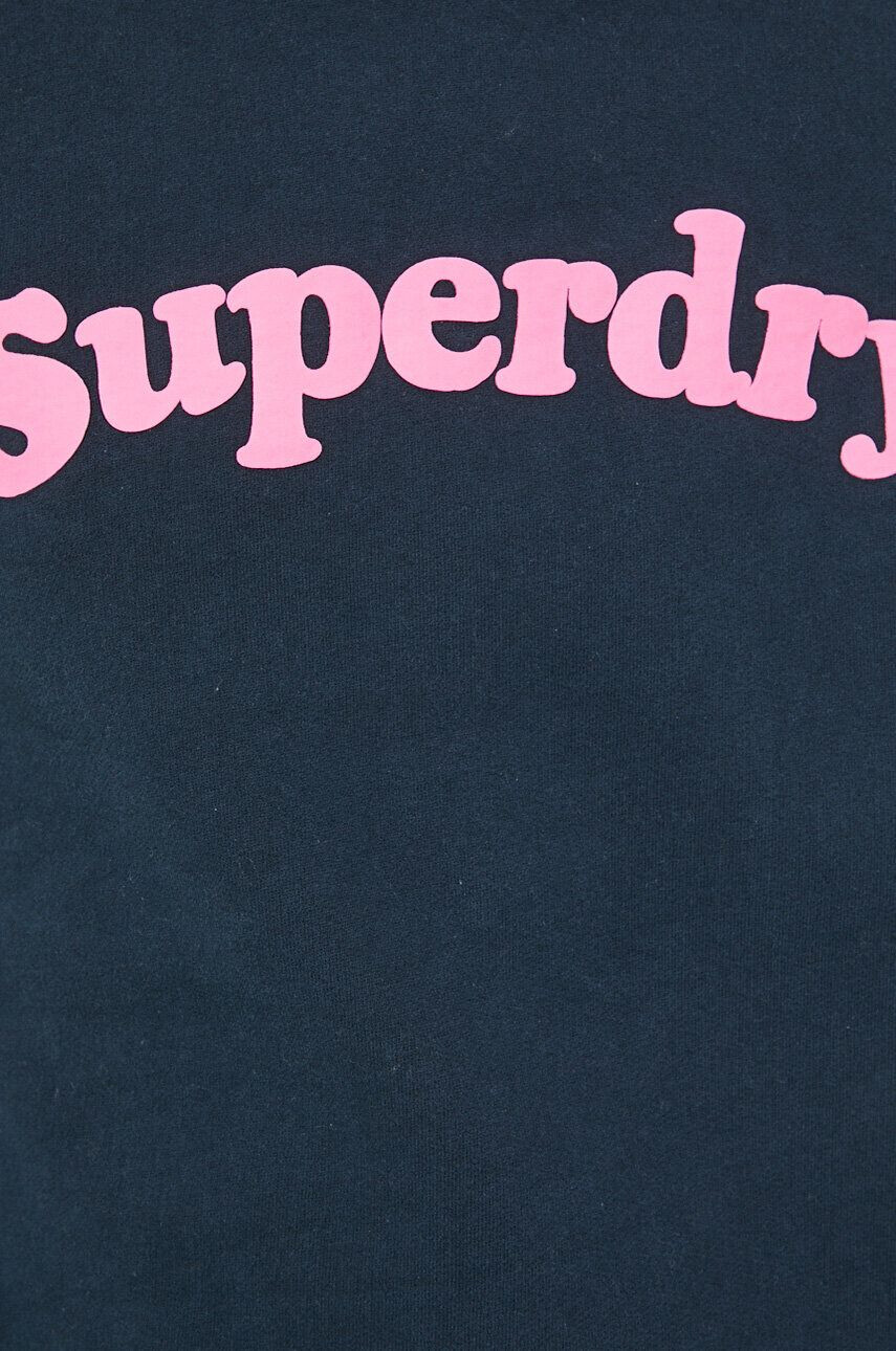 Superdry Mikina dámská tmavomodrá barva s potiskem - Pepit.cz