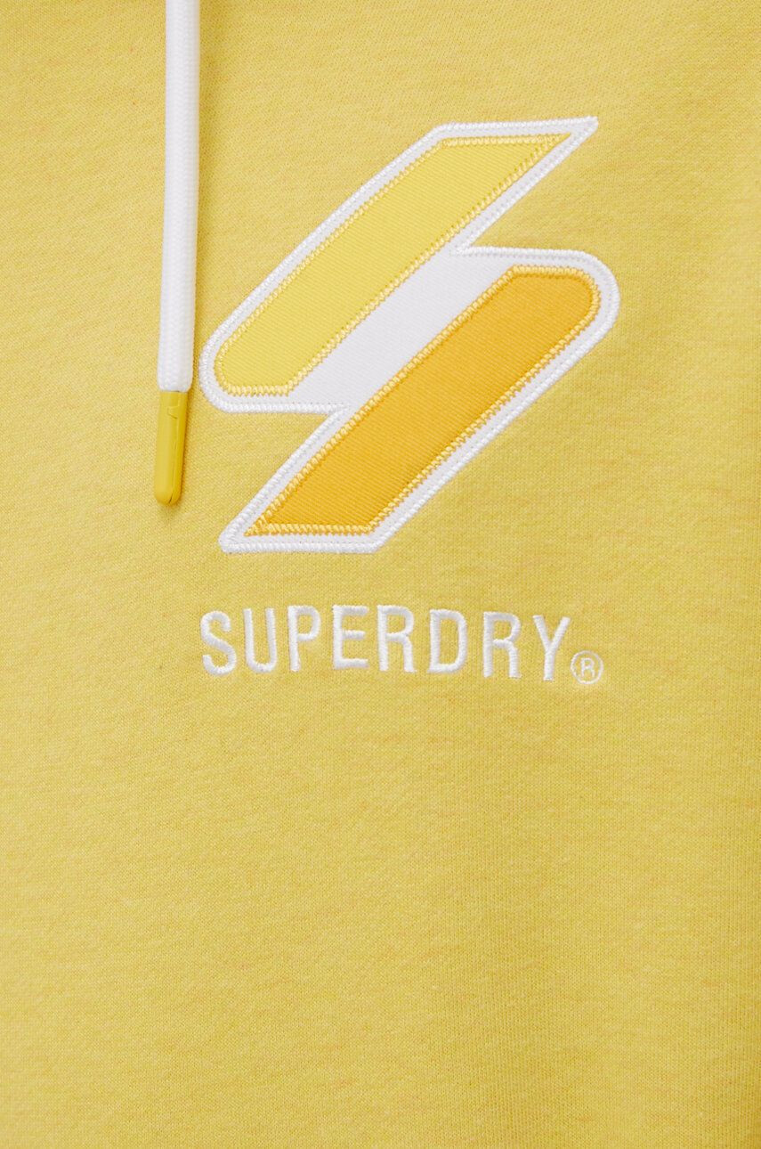 Superdry Mikina pánská žlutá barva s aplikací - Pepit.cz