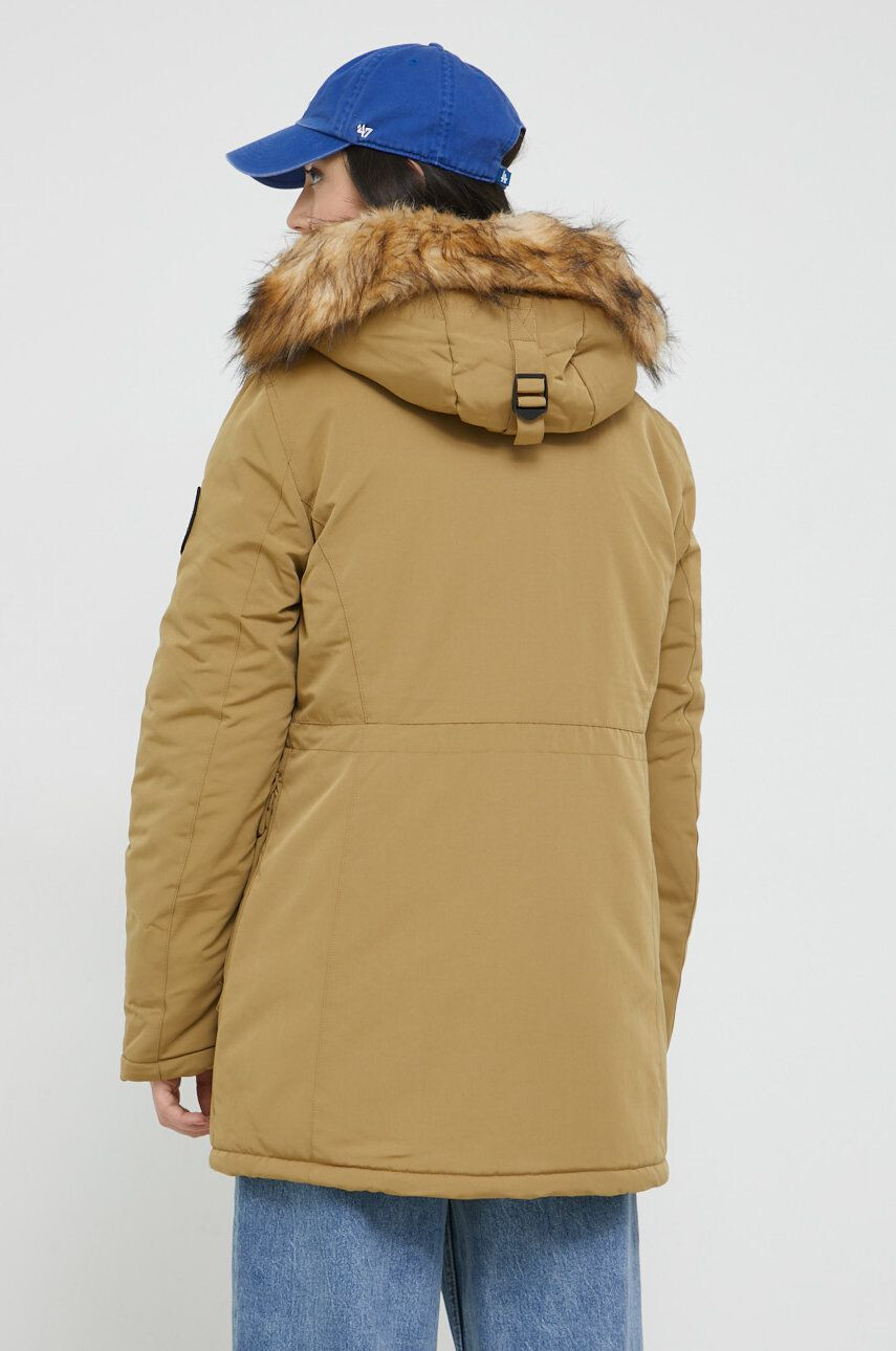 Superdry Parka dámská zelená barva zimní - Pepit.cz