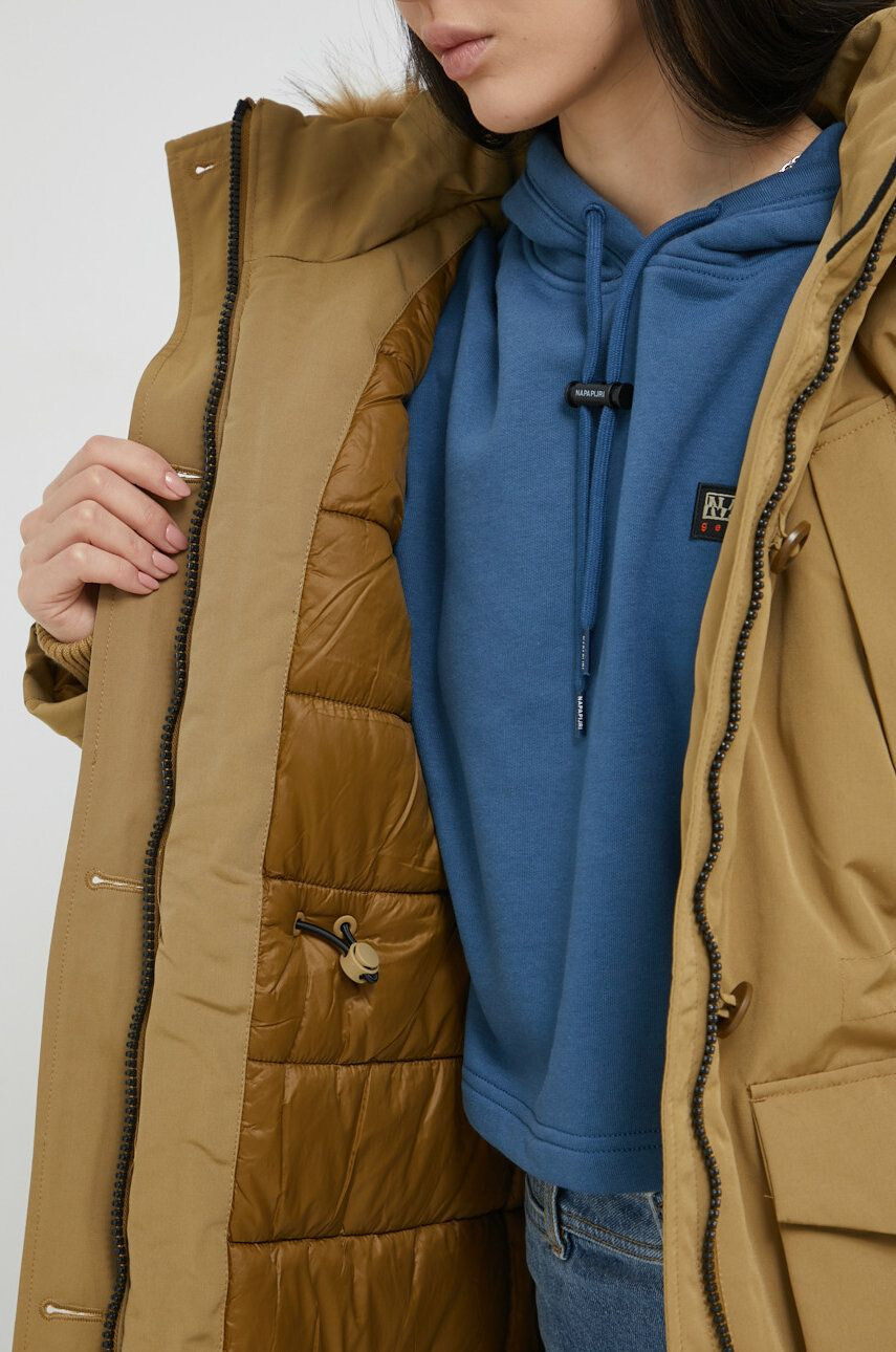 Superdry Parka dámská zelená barva zimní - Pepit.cz