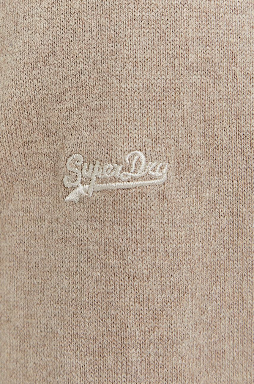 Superdry Svetr se směsí kašmíru pánský béžová barva lehký - Pepit.cz