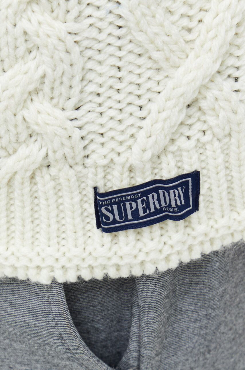 Superdry Svetr z vlněné směsi pánský hřejivý - Pepit.cz