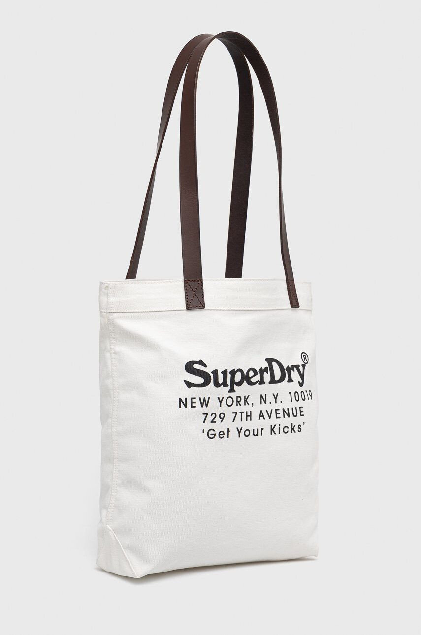 Superdry Taška bílá barva - Pepit.cz