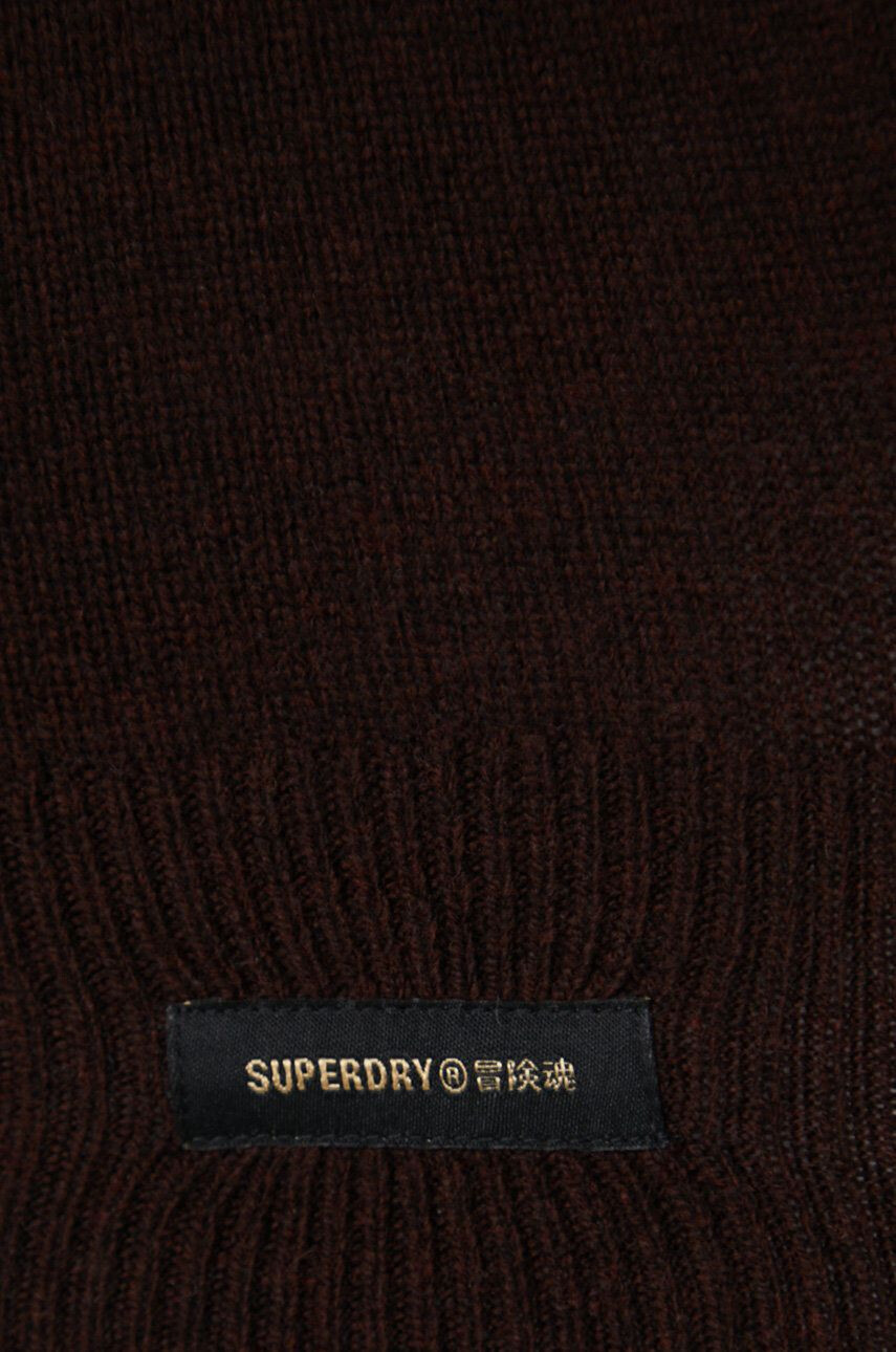 Superdry Vlněný svetr pánský hnědá barva lehký - Pepit.cz