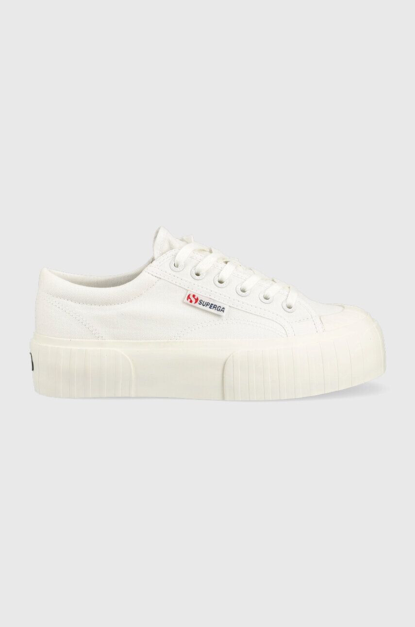 Superga Tenisky 2631 STRIPE PLATFORM dámské bílá barva S5111SW - Pepit.cz