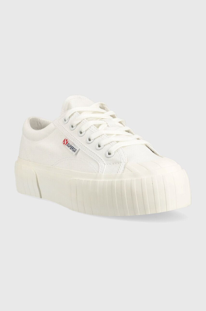 Superga Tenisky 2631 STRIPE PLATFORM dámské bílá barva S5111SW - Pepit.cz