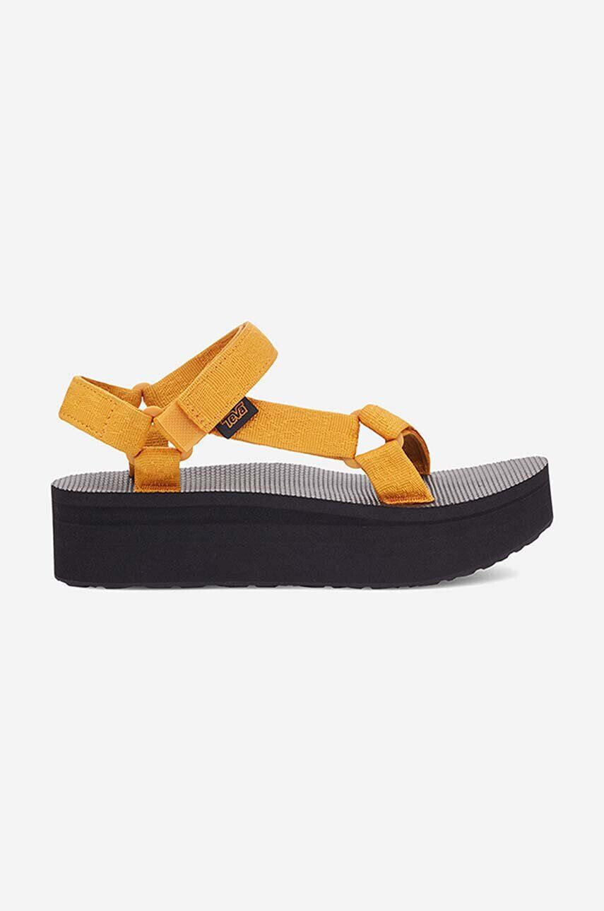 Teva Sandály Flatform Universal Vegan dámské žlutá barva na platformě 1008844.TTSN-TTSN - Pepit.cz