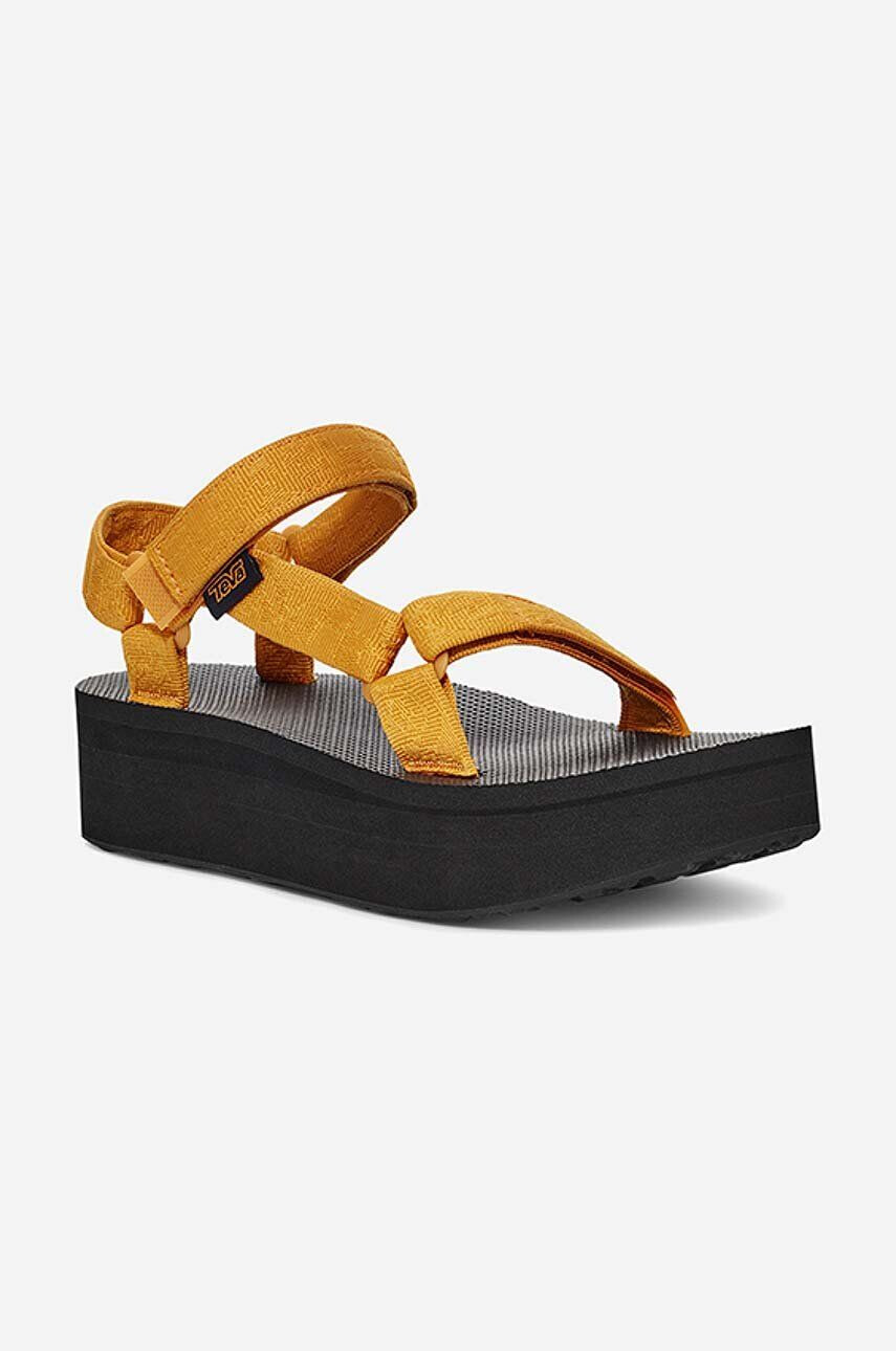 Teva Sandály Flatform Universal Vegan dámské žlutá barva na platformě 1008844.TTSN-TTSN - Pepit.cz