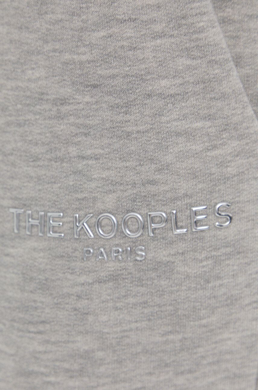 The Kooples Kalhoty dámské šedá barva s aplikací - Pepit.cz