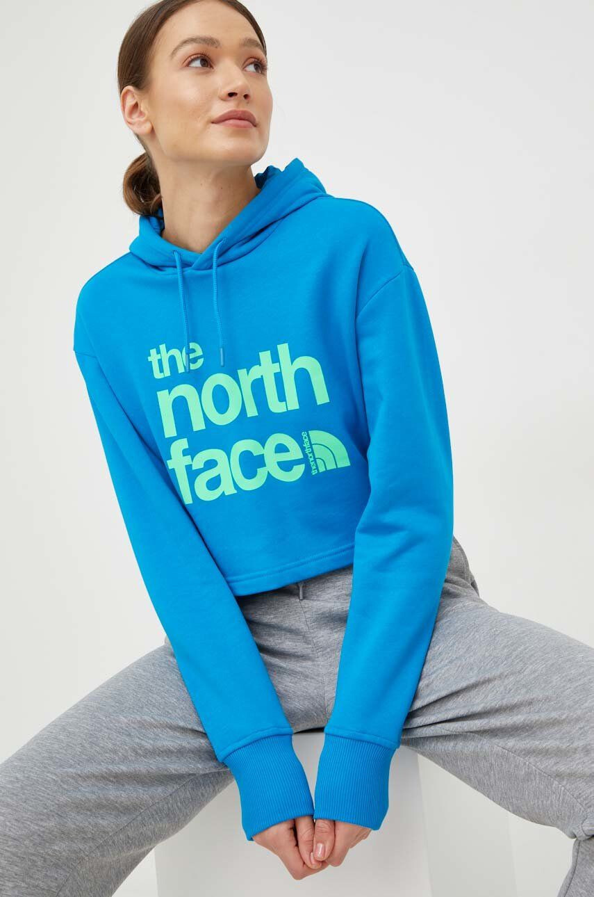 The North Face Bavlněná mikina dámská s kapucí s potiskem - Pepit.cz