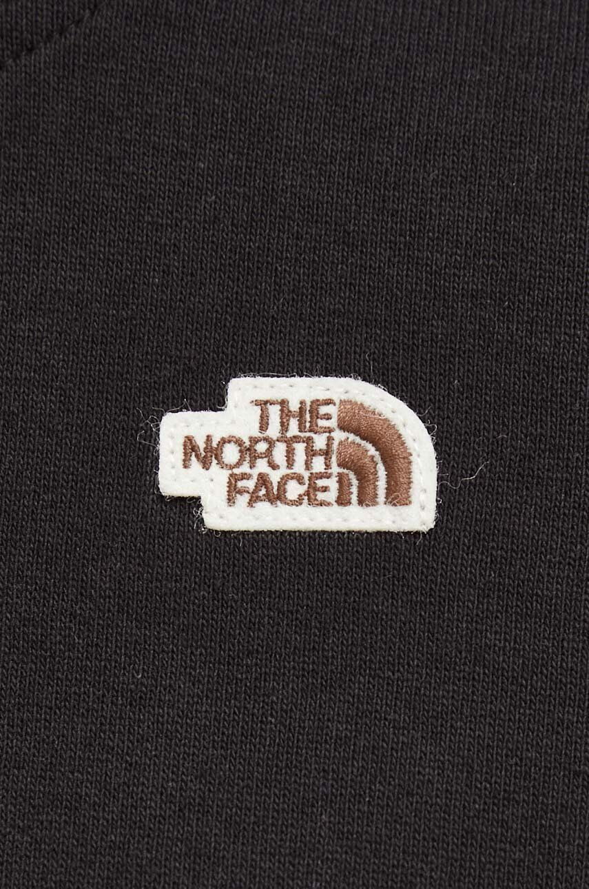 The North Face Bavlněná mikina dámská černá barva s kapucí hladká - Pepit.cz