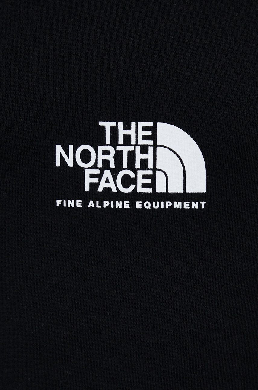 The North Face Bavlněná mikina pánská černá barva s kapucí s potiskem - Pepit.cz