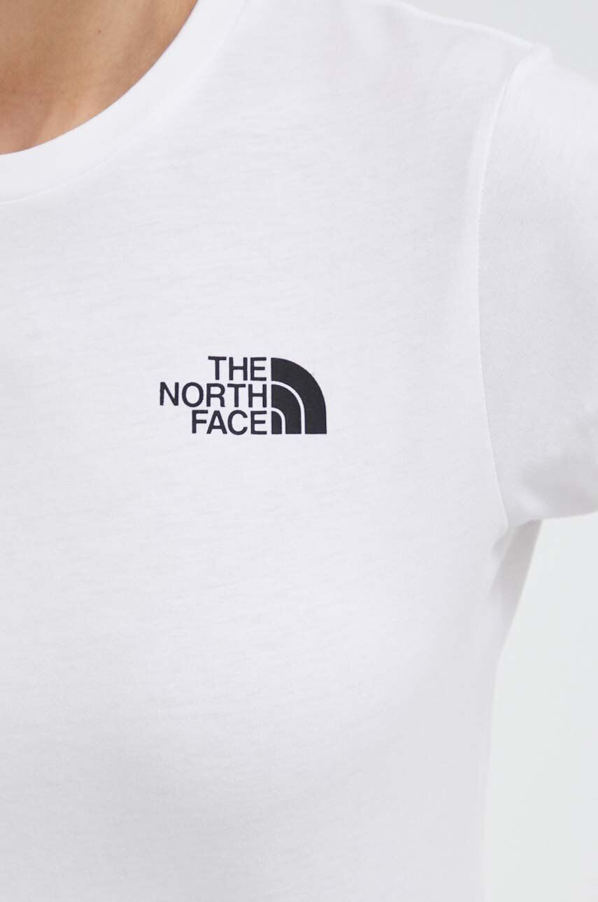 The North Face Bavlněné tričko růžová barva s potiskem - Pepit.cz