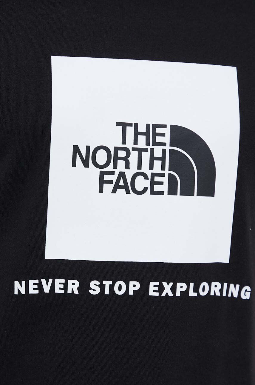 The North Face Bavlněné tričko černá barva s potiskem NF0A3BQOKY41-KY41 - Pepit.cz