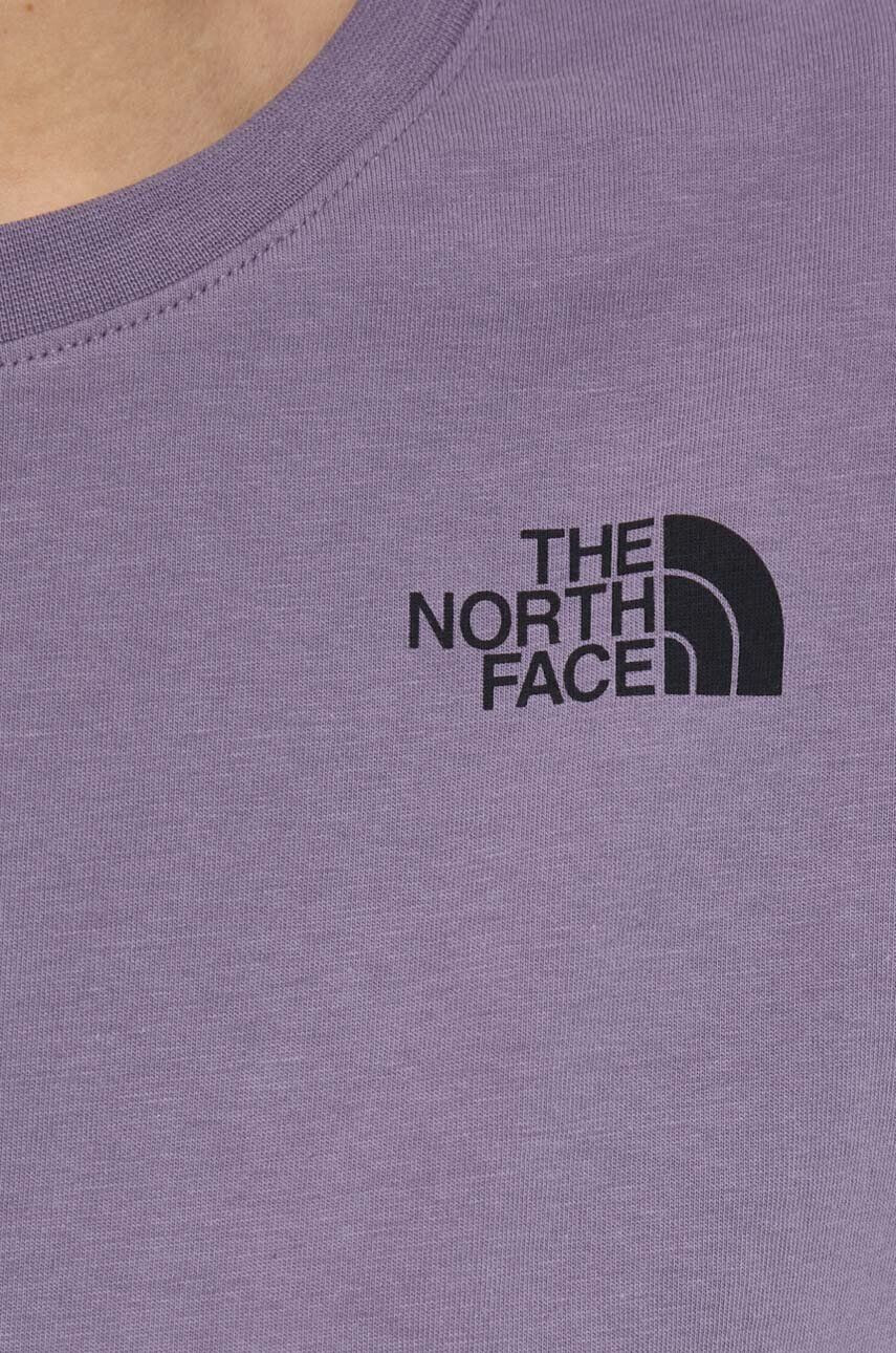 The North Face Bavlněné tričko fialová barva - Pepit.cz