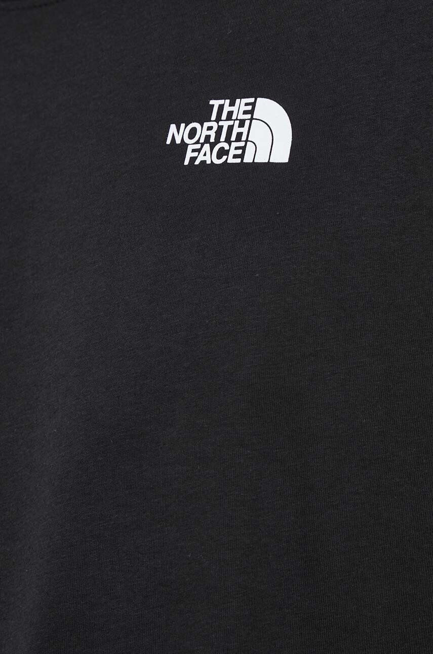 The North Face Bavlněné tričko černá barva s potiskem - Pepit.cz