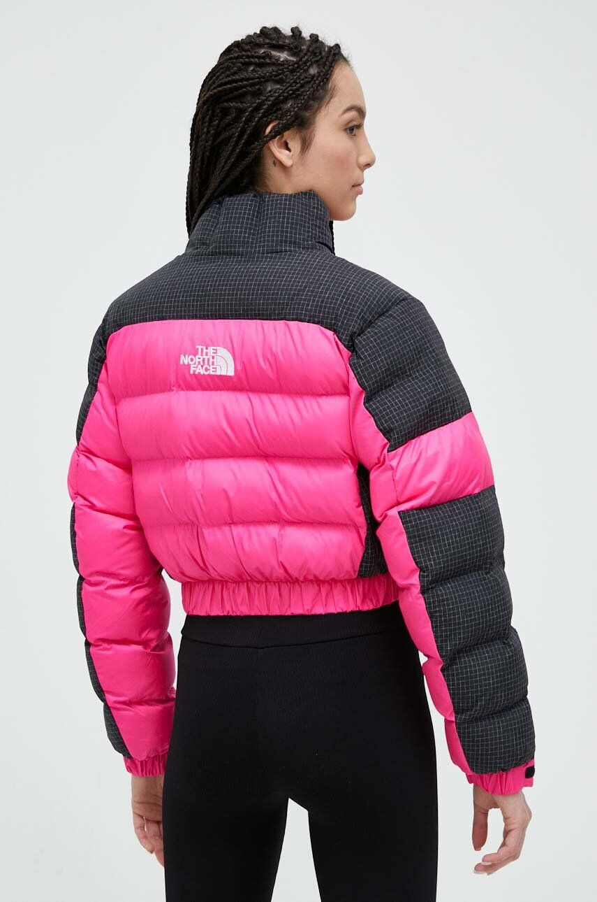 The North Face Bunda RUSTA PUFFER dámská růžová barva zimní - Pepit.cz