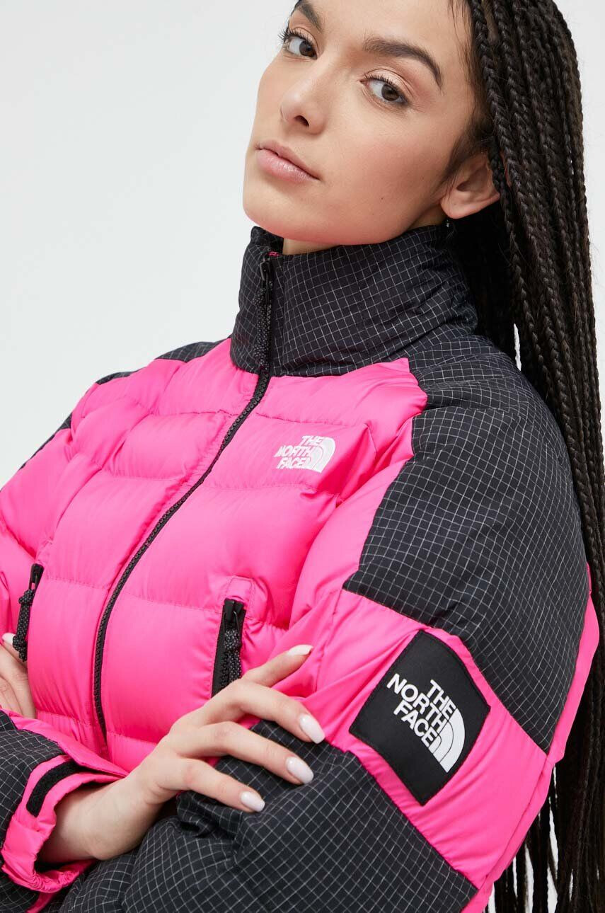 The North Face Bunda RUSTA PUFFER dámská růžová barva zimní - Pepit.cz