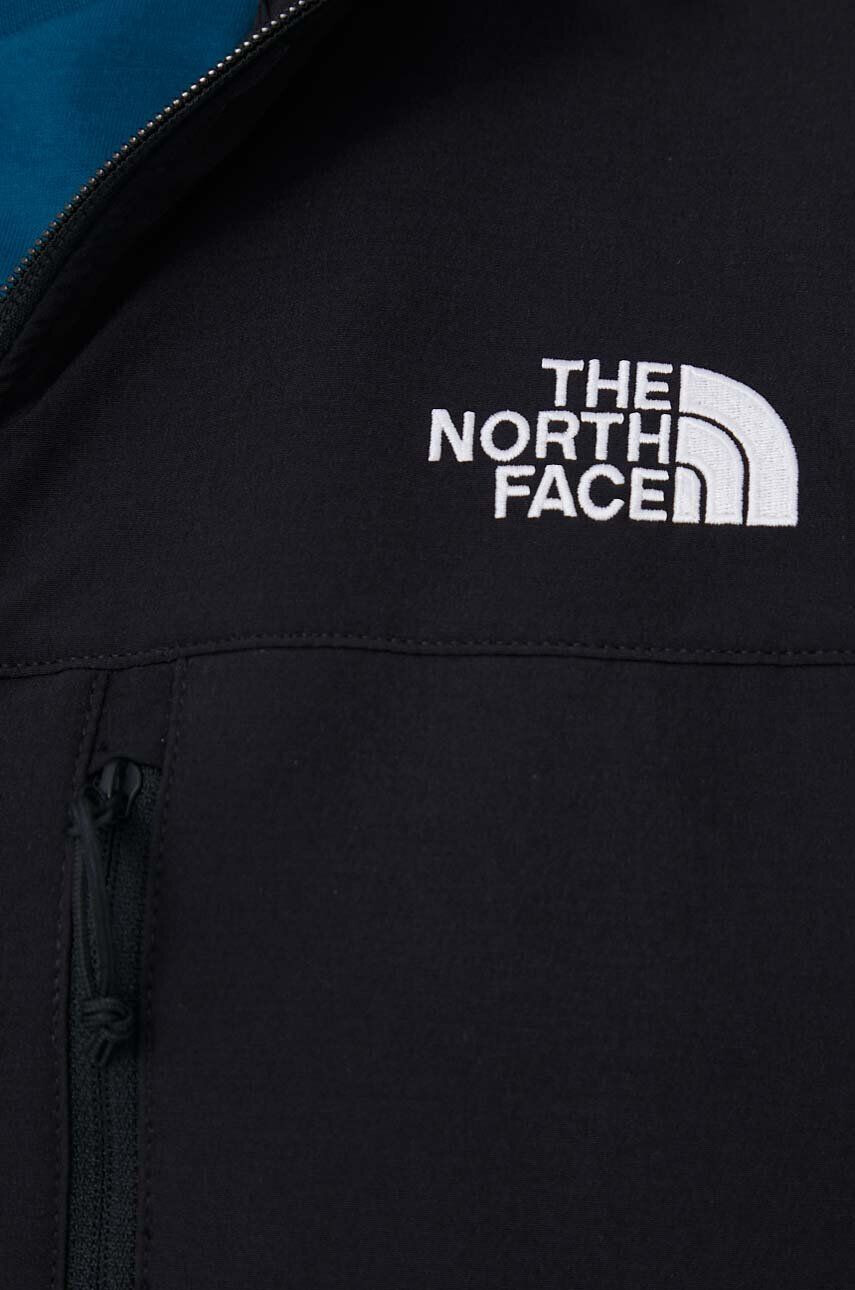 The North Face Bunda SOFTSHELL TRAVEL JACKET pánská černá barva přechodná - Pepit.cz