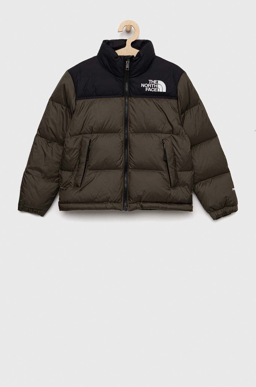 The North Face Dětská péřová bunda zelená barva - Pepit.cz