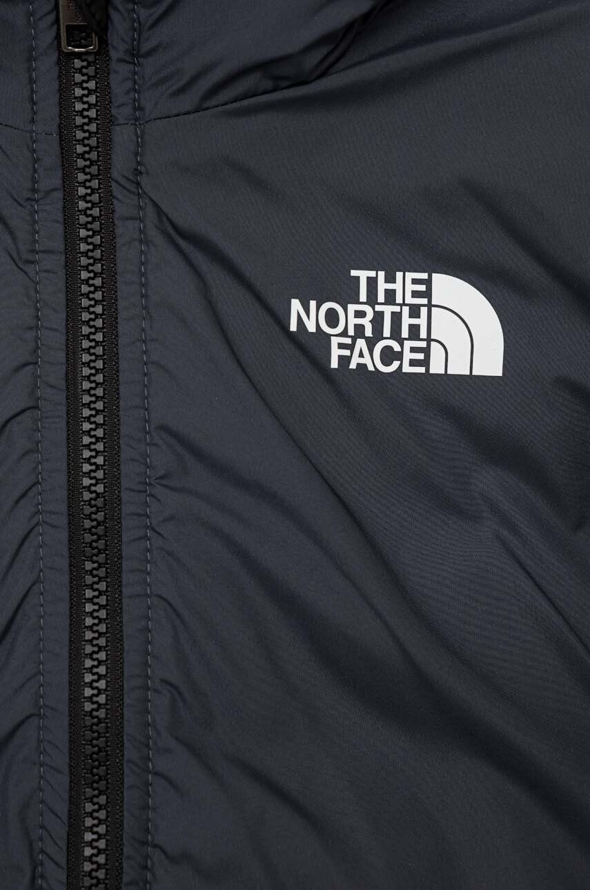 The North Face Dětská péřová bunda REVERSIBLE NORTH DOWN HOODED JACKET černá barva - Pepit.cz