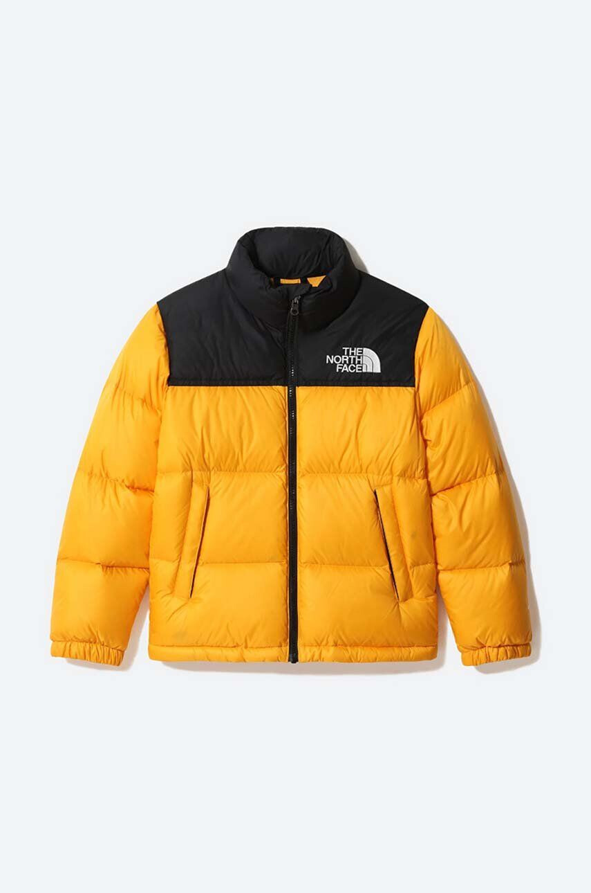 The North Face Dětská péřová bunda Youth 1996 Retro Nuptse žlutá barva - Pepit.cz