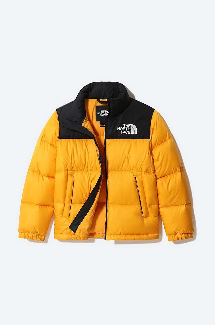 The North Face Dětská péřová bunda Youth 1996 Retro Nuptse žlutá barva - Pepit.cz