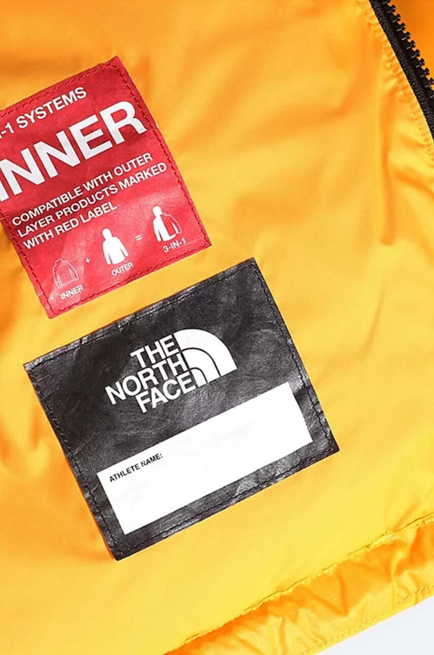 The North Face Dětská péřová bunda Youth 1996 Retro Nuptse žlutá barva - Pepit.cz