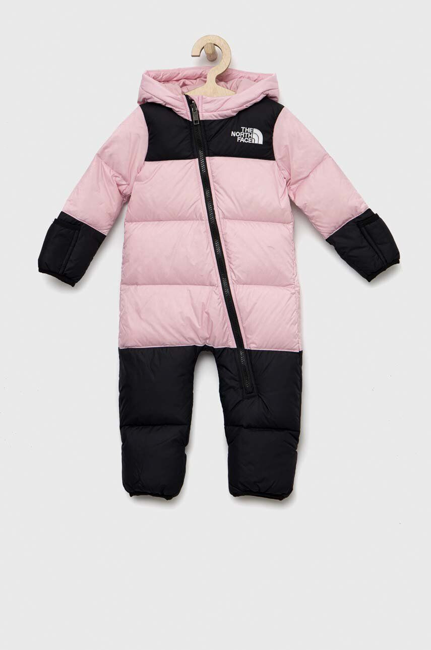 The North Face Dětská péřová kombinéza růžová barva - Pepit.cz