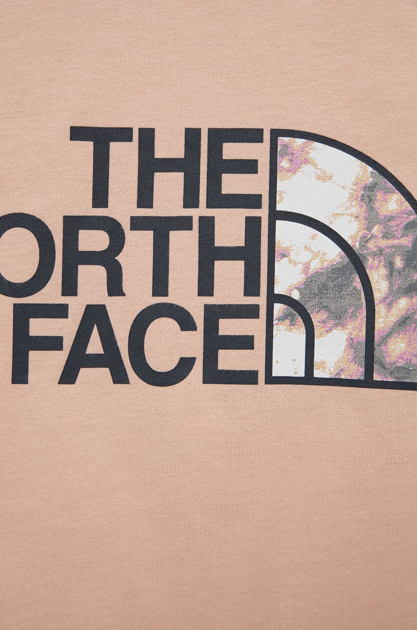 The North Face Dětské bavlněné tričko růžová barva - Pepit.cz