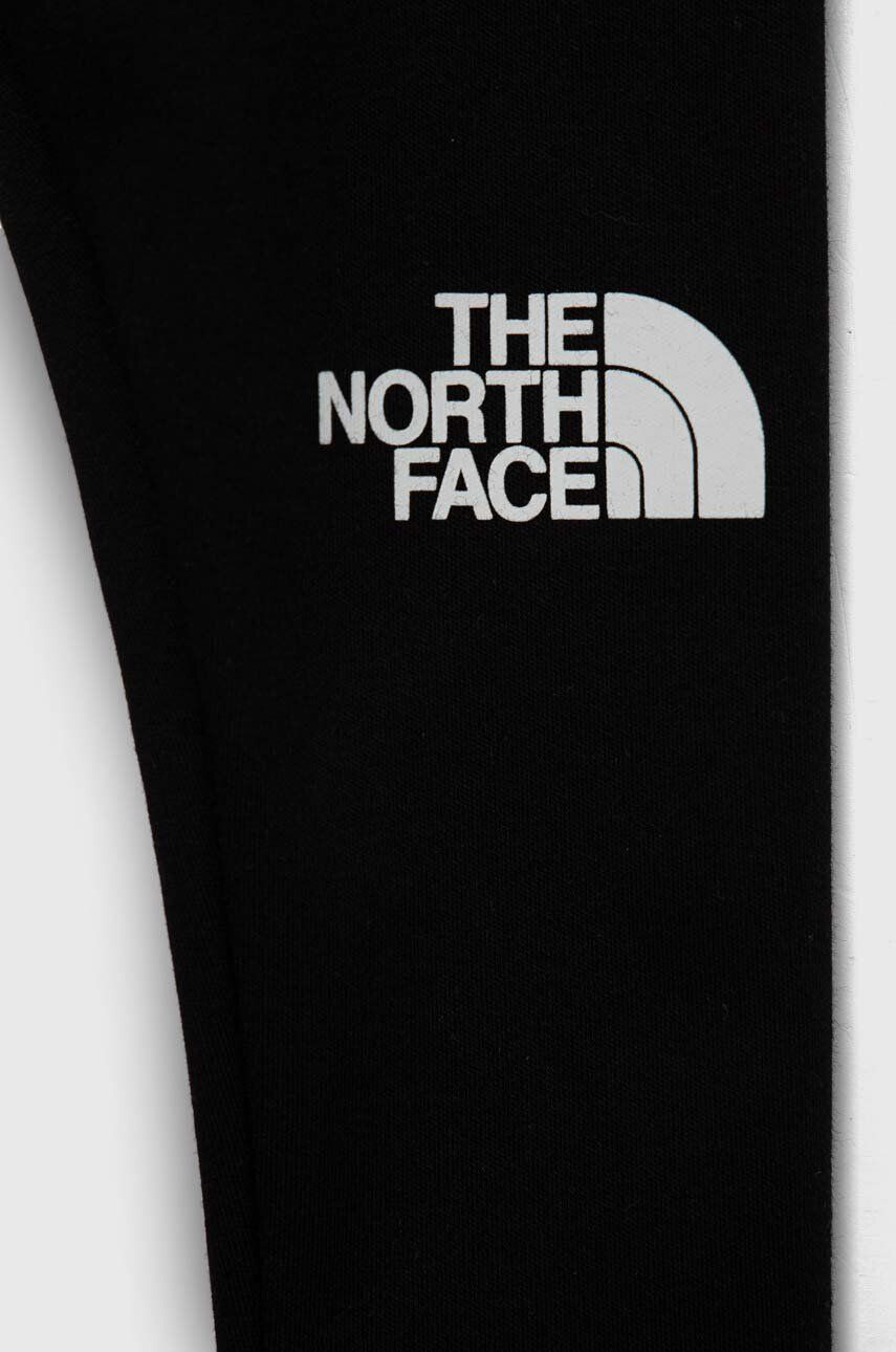 The North Face Dětské legíny černá barva s potiskem - Pepit.cz