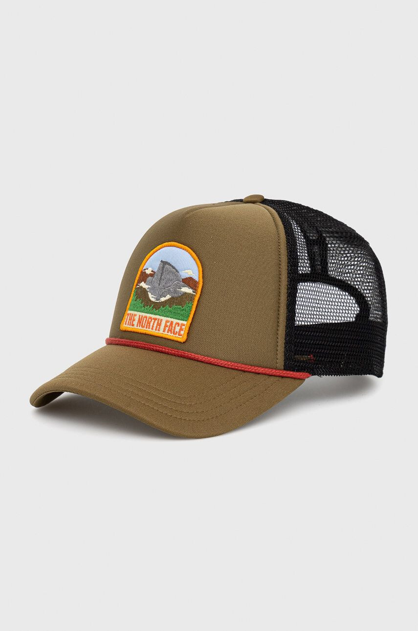 The North Face Kšiltovka Valley Trucker zelená barva s aplikací - Pepit.cz