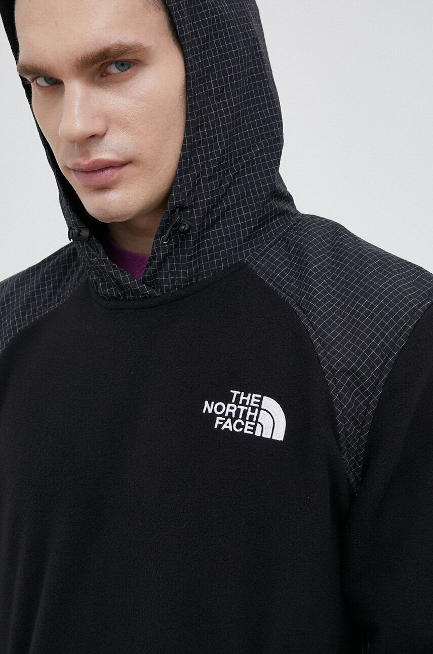 The North Face Mikina pánská černá barva s kapucí hladká - Pepit.cz