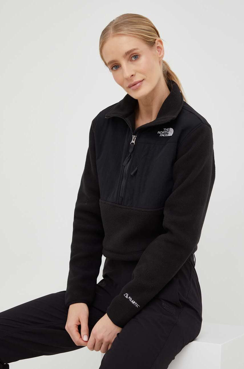 The North Face Mikina Womens Denali Cropped Fleece dámská černá barva NF0A7WXYJK31 - Pepit.cz